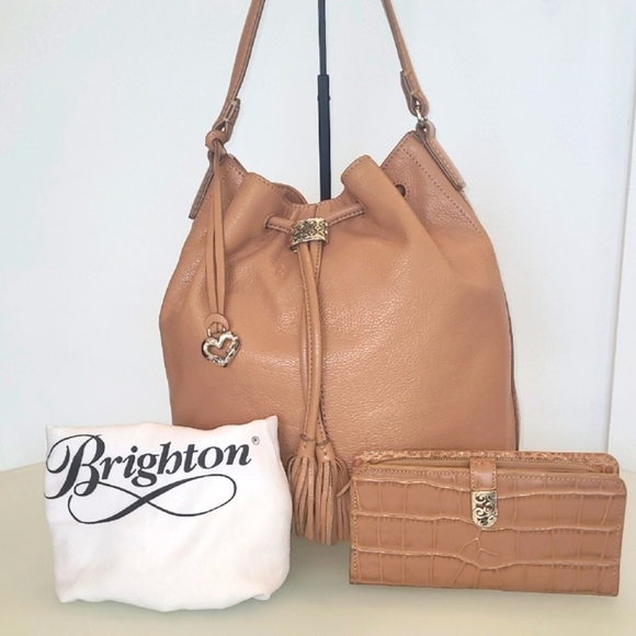 Brighton Handbags - Brighton Blush Color Tasseled Bag & Wallet Bundle